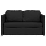 vidaXL Canapé-lit 2 en 1 noir 112x174x55 cm similicuir