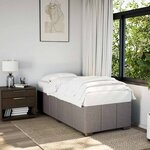 vidaXL Cadre de lit sans matelas taupe 100x200 cm tissu