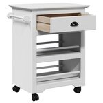 VidaXL Chariot de cuisine BODO blanc 67 5x45x80 cm