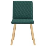 vidaXL Chaises à manger lot de 6 vert foncé tissu