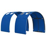 vidaXL Lit avec Tunnel 4 Pièces Blanc et bleu Bois d'ingénierie