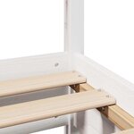 vidaXL Cadre de lit sans matelas blanc 135x190 cm bois de pin massif