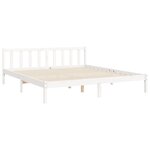 vidaXL Cadre de lit sans matelas blanc bois massif de pin