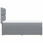 vidaXL Sommier à lattes de lit avec matelas Gris clair 90x200 cm Tissu