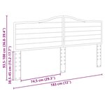 vidaXL Tête de lit avec tête de lit Blanc 180 cm Bois d'ingénierie
