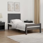 vidaXL Tête de lit murale Gris 95 5x3x60 cm Bois massif de pin