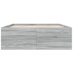 vidaXL Cadre de lit sonoma gris 140x200 cm bois d'ingénierie