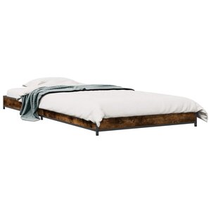 vidaXL Cadre de lit Chêne fumé 80 x 200 cm Bois d'ingénierie