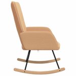 vidaXL Chaise à bascule Beige Tissu Sherpa