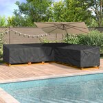 vidaXL Housse pour meubles Noir 325 x 325 x 80 cm Tissu Oxford 600D