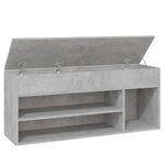 vidaXL Banc à chaussures Gris béton 105x30x45 cm Bois d'ingénierie