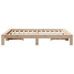 vidaXL Cadre de lit sans matelas 135x190 cm bois de pin massif