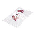 Sachet plastique zip transparent à bandes blanches 50 microns 10 x 15 cm (lot de 1000)