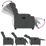 vidaXL Fauteuil inclinable Gris foncé Tissu