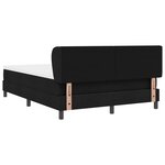 Lit à ressort vidaXL avec matelas Noir 140x190 cm Tissu