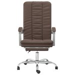 Chaise fauteuil siège pivotante de inclinable de bureau informatique étude similicuir brun 02_0024256