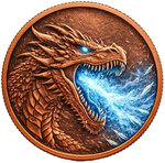 Monnaie ICE DRAGON 1 Oz Medaille Cuivre 2026 (PRÉCOMMANDE)