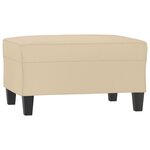 vidaXL Repose-pied Crème 70x55x41 cm Tissu microfibre