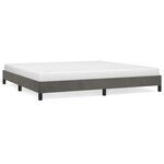 vidaXL Cadre de lit sans matelas gris foncé 200x200 cm velours