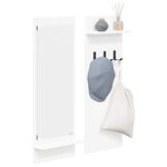 vidaXL Porte-manteau mural Blanc 70 x 10 x 90 cm Bois d'ingénierie