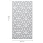 vidaXL Tapis d'extérieur ARAKIL Gris 80x150 cm PP