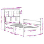 vidaXL Lit bibliothèque sans matelas 100x200 cm bois massif de pin