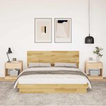 vidaXL Cadre de lit avec tête de lit sans matelas 135 x 190 cm