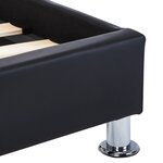 vidaXL Cadre de lit avec LED sans matelas noir 180x200 cm