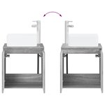 vidaXL Vanité de lavabo mural Sonoma gris 53 x 35 x 63 cm