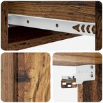 vidaXL Table d'appoint murale Bois ancien 59 x 34 5 x 17 cm