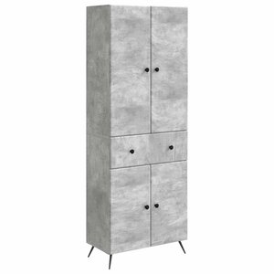 vidaXL 2 Pièces Gris béton