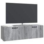 vidaXL Meuble TV mural Sonoma gris 98 x 31 x 30 cm Bois d'ingénierie