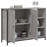 vidaXL Buffet sonoma gris 100x33x75 cm bois d'ingénierie