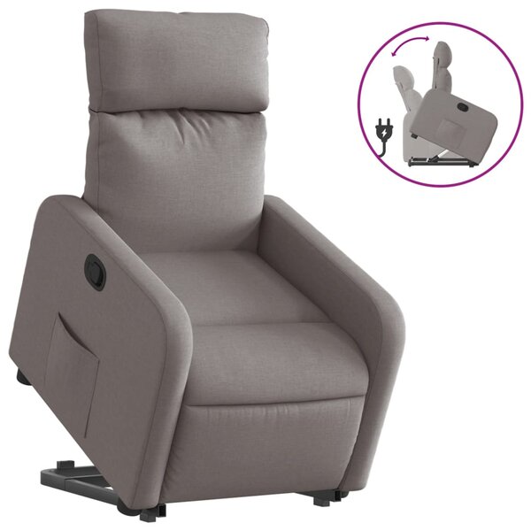 vidaXL Fauteuil inclinable taupe tissu