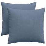vidaXL Coussins de canapé 2 Pièces Bleu 45 x 45 cm