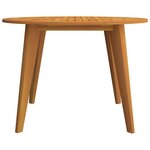 vidaXL Table de jardin Ø110x75 cm Bois d'acacia solide