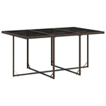 vidaXL Ensemble à manger de jardin et coussins 7 Pièces marron rotin