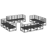 vidaXL Ensemble de canapé de jardin 12 Pièces Noir 213 x 71.5 x 71 cm