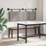 vidaXL Tête de lit suspendue Avec lumière LED Taupe Tissu