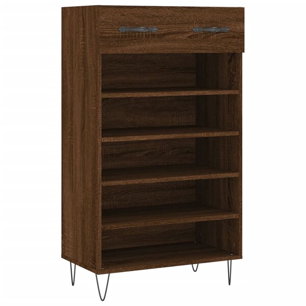 vidaXL Armoire à chaussures chêne marron 60x35x105cm bois d'ingénierie
