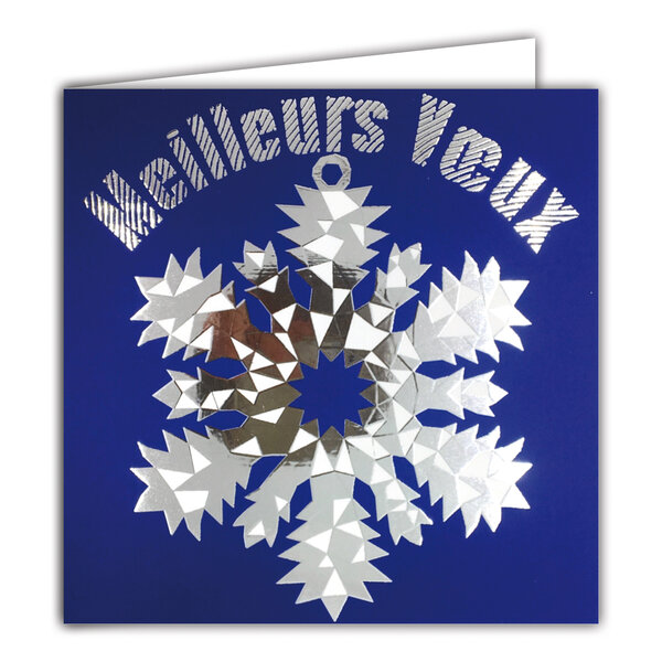 Carte Meilleurs Vœux avec Enveloppe Blanche 15x15cm