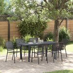 vidaXL Ensemble de salle à manger pour jardin 7 Pièces Anthracite Acier