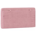 vidaXL Coussin de tête de lit rose 100 cm velours