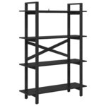 vidaXL Étagère Chêne noir 100 x 33 5 x 140 cm Bois d'ingénierie
