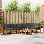 vidaXL Ensemble de canapés d'extérieur 7 Pièces Naturel et Anthracite
