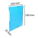 Boite De Classement Exabox Dos 25mm Carte Lustrée - A4 - Turquoise - X 8 - Exacompta