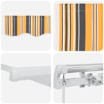 vidaXL Store Rétractable Manuel Rayures Multicolores 500x300 cm