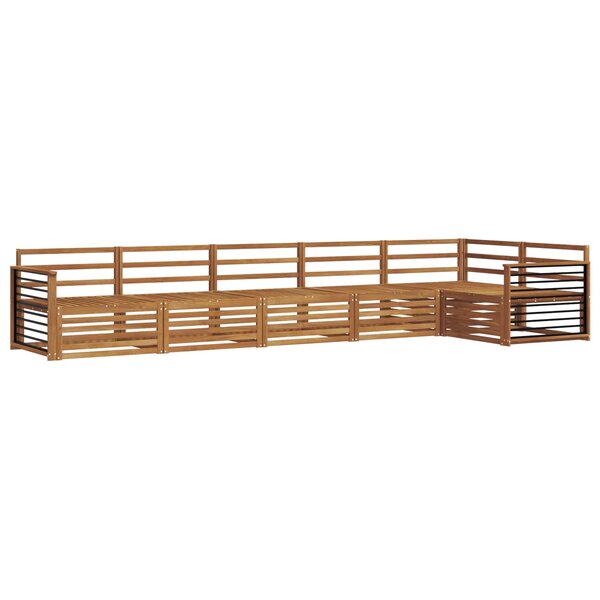 vidaXL Ensemble de canapés d'extérieur 6 Pièces Naturel