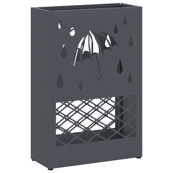 vidaXL Support de parapluie anthracite 28x12x41 cm en acier