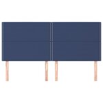 vidaXL Tête de lit Bleu 200x5x118/128 cm Tissu